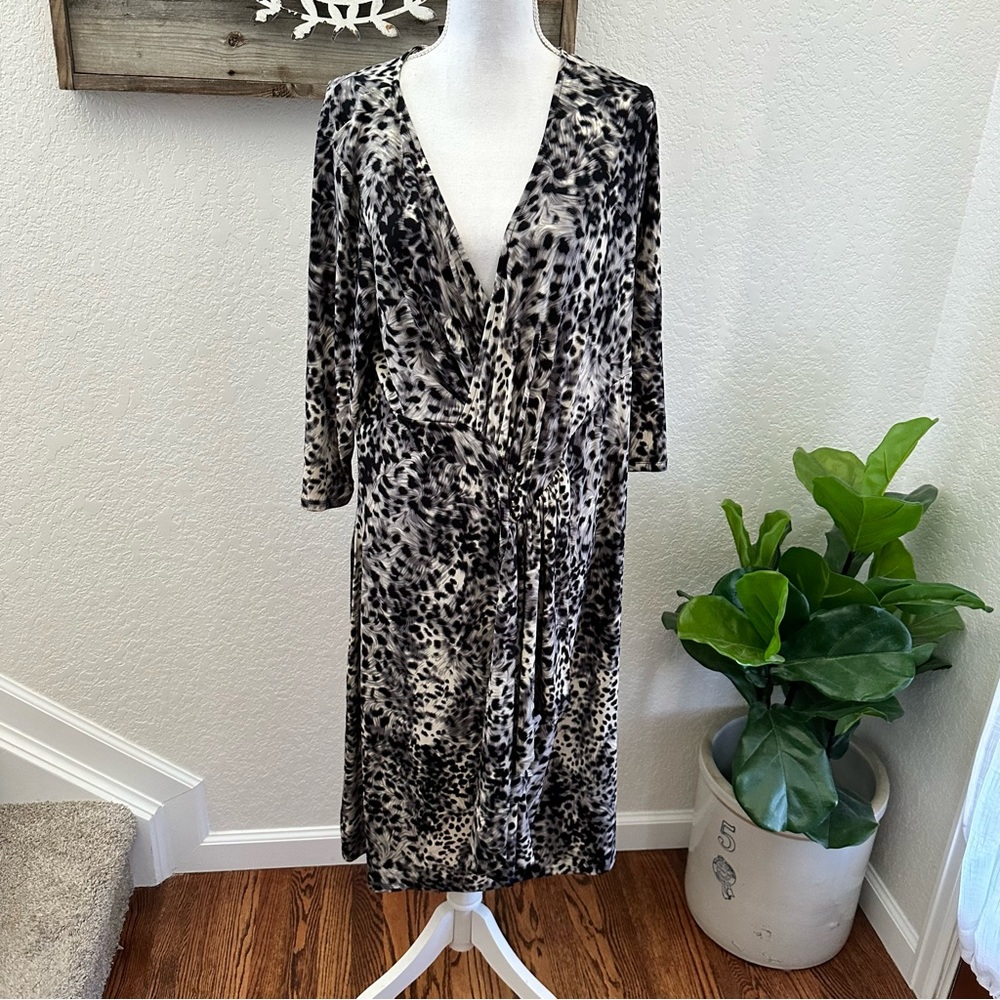 Lane Bryant animal print stretch knit dress ladies 14/16 NWT